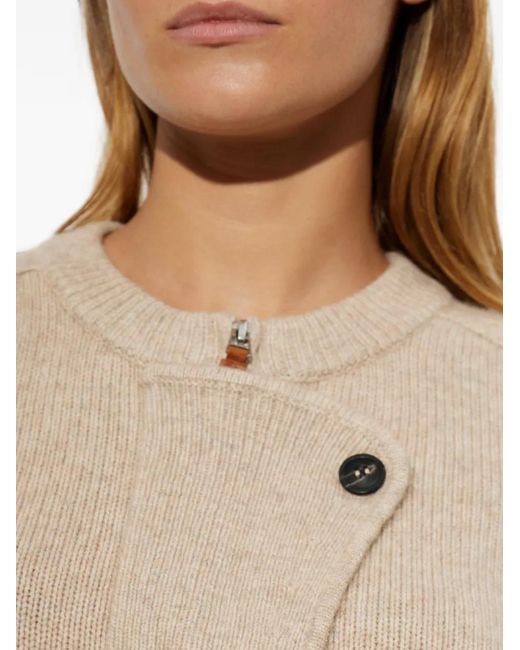 Isabel Marant Natural Murielle Zip-Fastening Cardigan