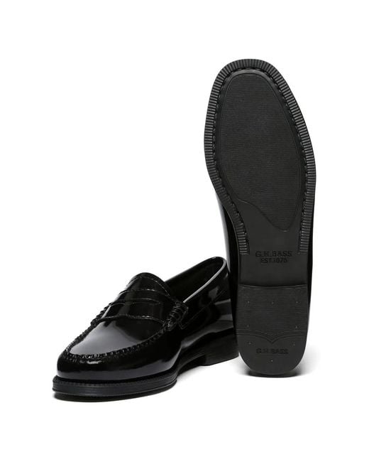 G.H.BASS Black Easy Weejuns Penny Loafers