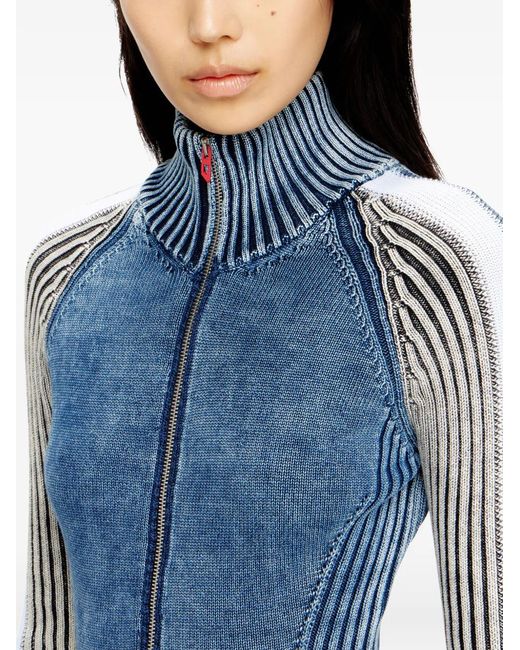 DIESEL Blue Faded Wash Knitted Dress