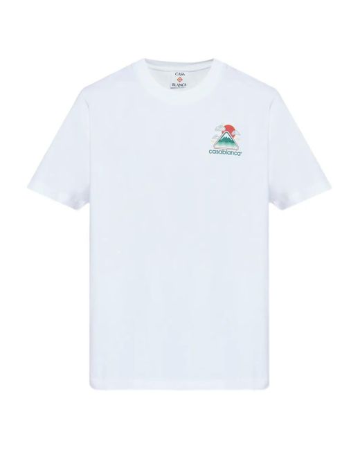 メンズ Casablanca Graphic-print T-shirt White