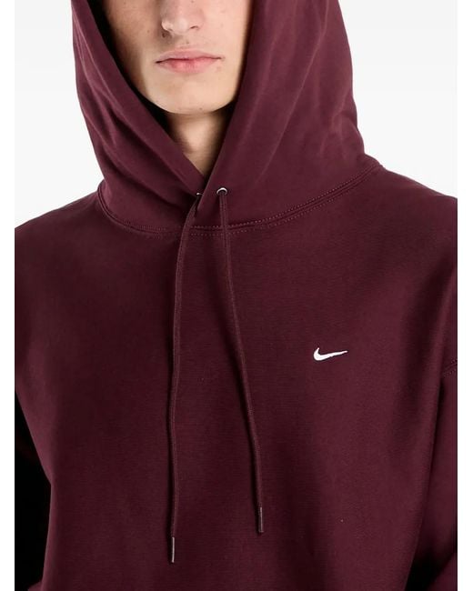 Nike Red Solo Swoosh Pullover Hoodie for men