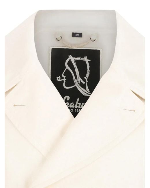 Sealup Natural Double-Breasted Notched-Lapel Jacket for men