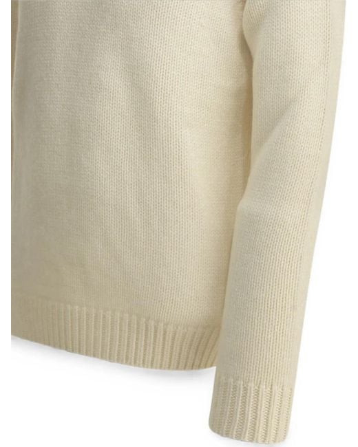 Altum White Ribbed-Knit Roll-Neck Sweater for men