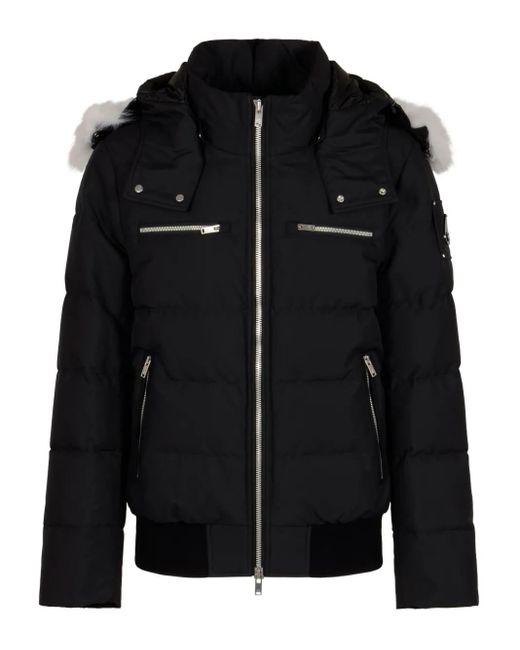 Moose Knuckles Black Cloud Bomber Neoshear Jacket for men