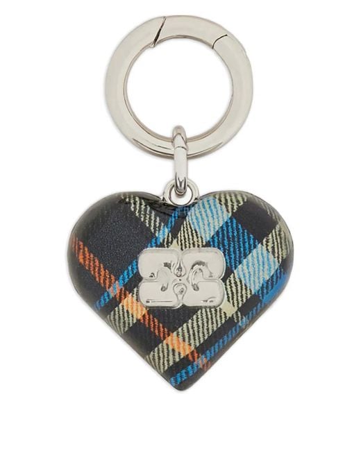 Ganni Blue Heart-Shape Charm