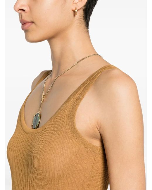 Max Mara Brown Silk Tank Top