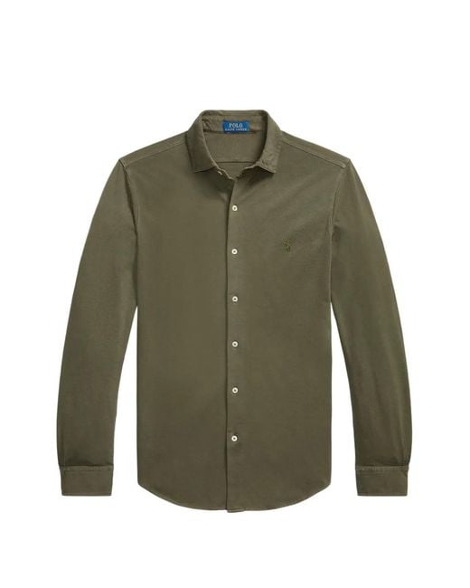 Polo Ralph Lauren Green Chemise Featherweight En Résille for men