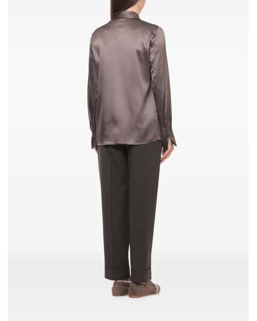Peserico Brown Long-Sleeve Shirt