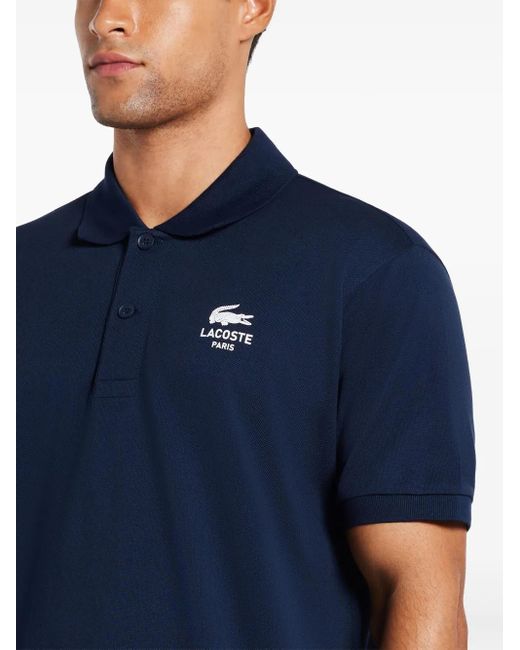 Lacoste Blue Printed Polo Shirt for men