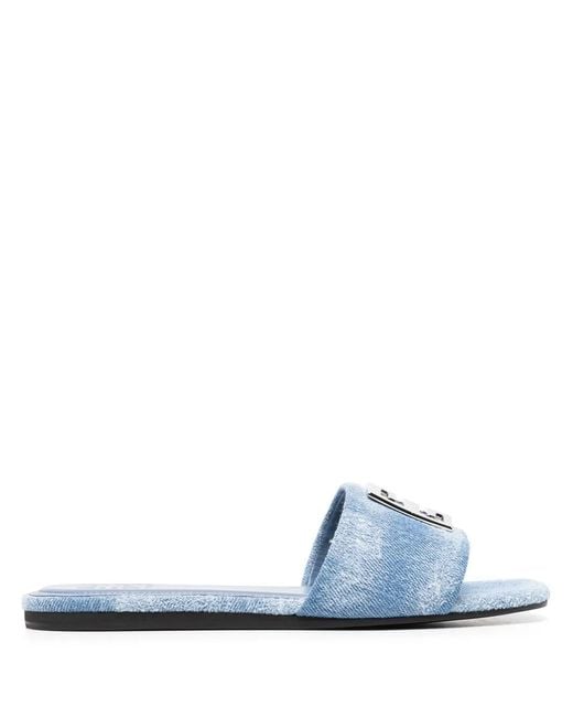 Givenchy Blue 4G-Logo Sandals