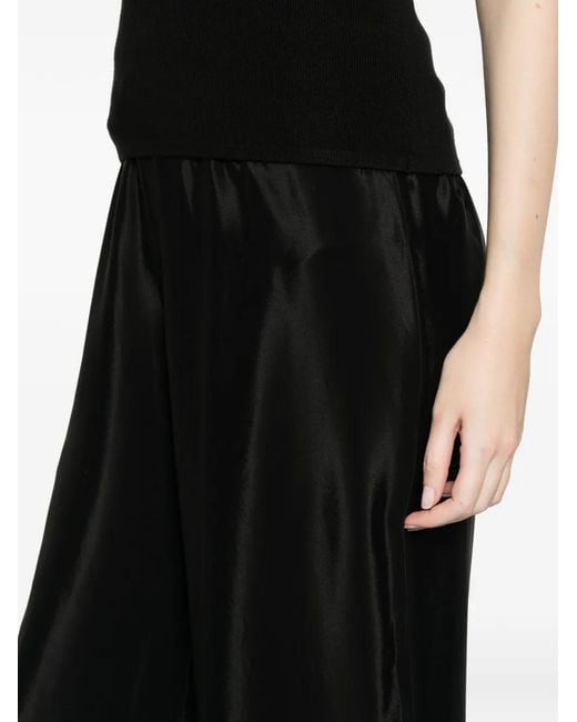 Deha Black Drawstring Palazzo Pants