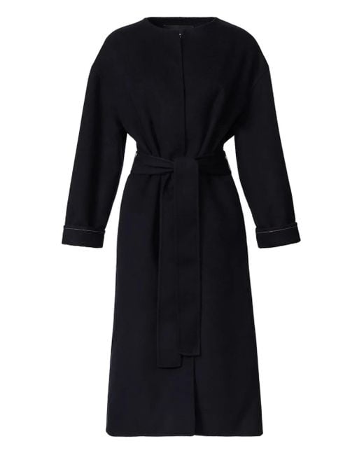 Fabiana Filippi Black Belted Wool Coat