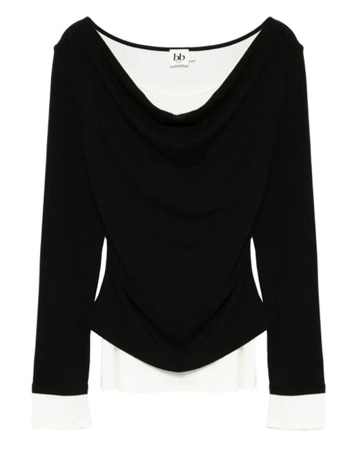 B+ AB Black T-Shirt Im Layering-Look