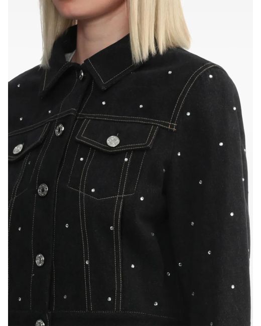 SJYP Black Rhinestone-Embellished Jacket