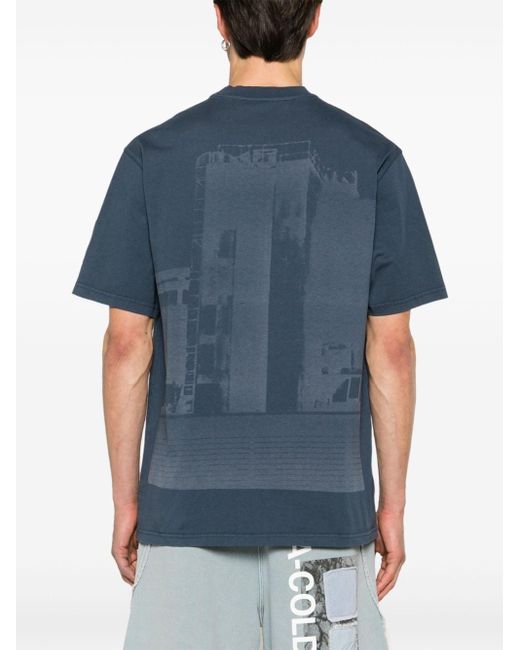 T-shirt Discourse con stampa di A_COLD_WALL* in Blue da Uomo