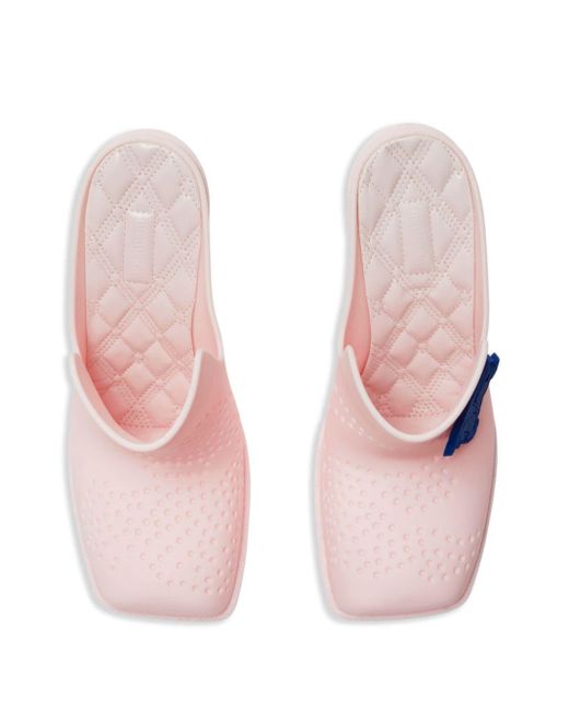 Burberry Pink Highland Rubber Mules