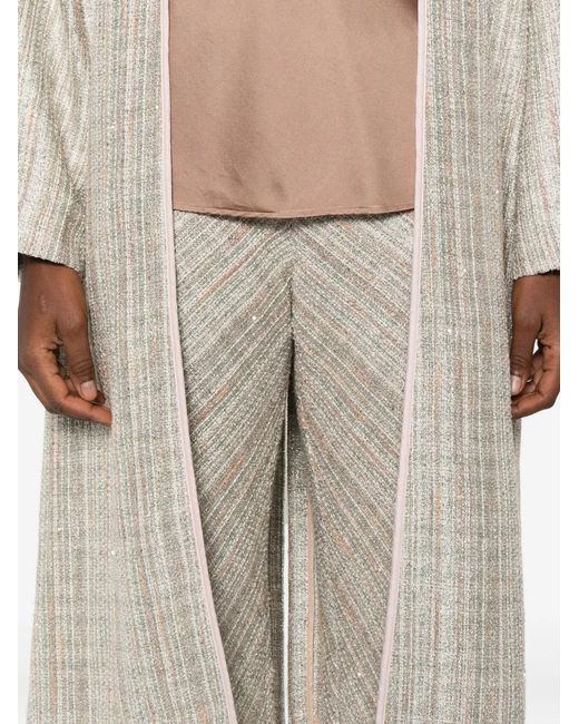 Forte_forte White Striped Trousers