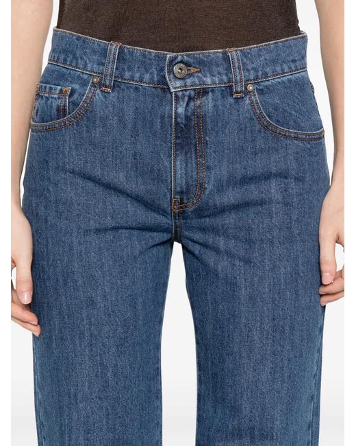 P.A.R.O.S.H. Blue Five-Pocket Flared Jeans