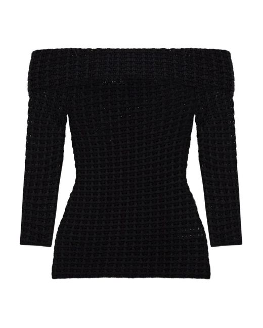 Isabel Marant オフショルダー ニットトップ Black