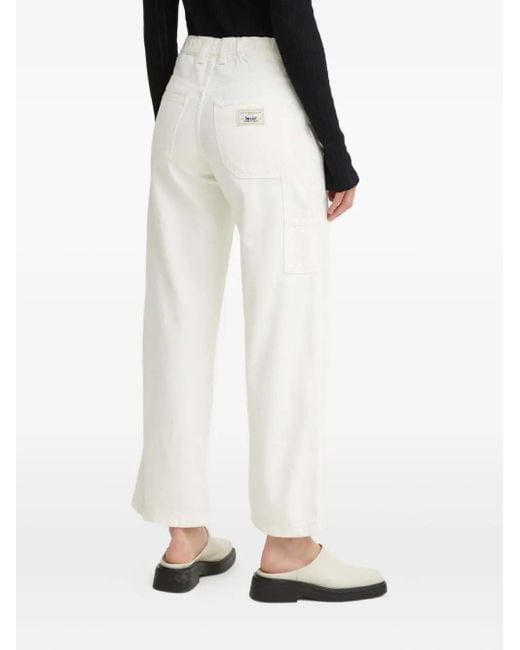 Levi's White Logo-Patch Pocket Jeans
