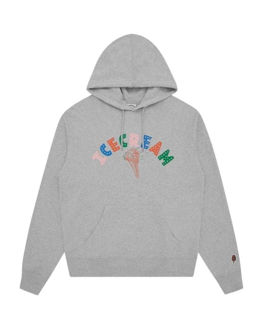 ICECREAM Gray Conne-Print Hoodie for men