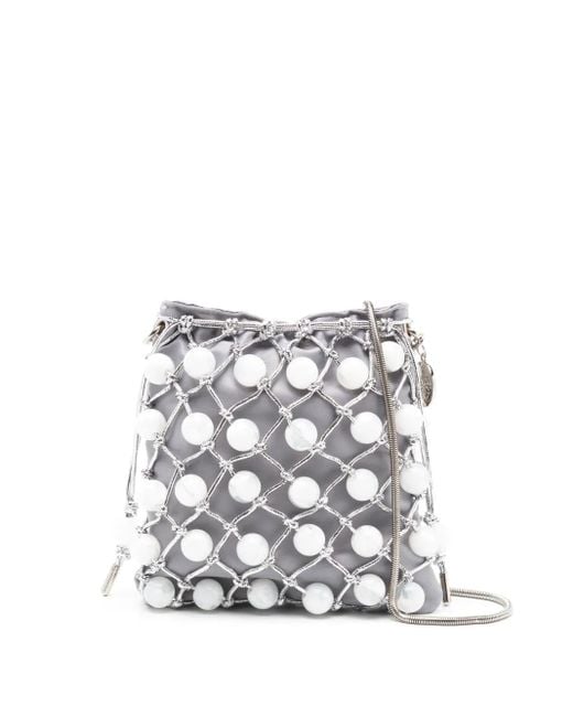 Sac Porté Épaule À Ornements De Perles Isla en coloris White