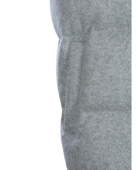 Eleventy Gray Hooded Padded Gilet for men