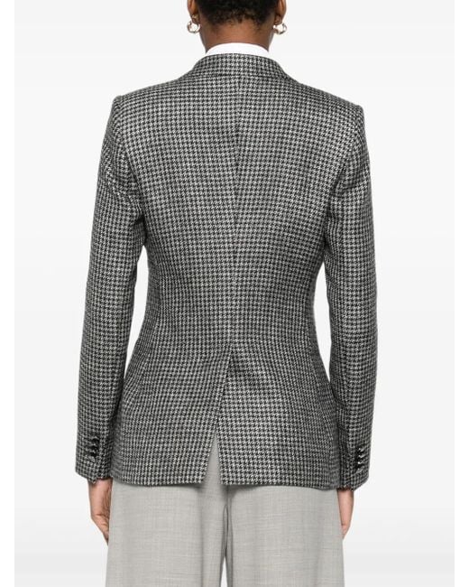 Tagliatore Blazer Met Pied-De-Poule Print in het Gray