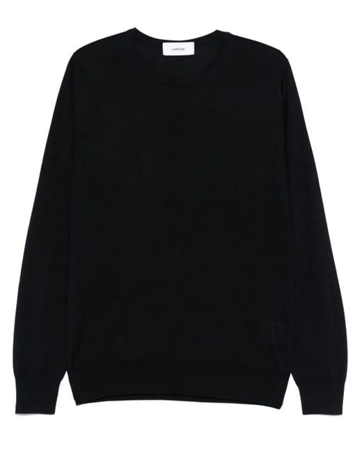 Lardini Fein gestrickter Pullover in Black für Herren