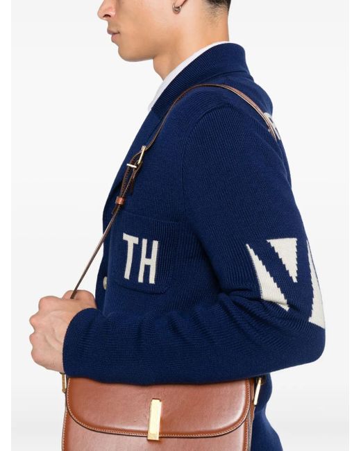 メンズ Valentino Garavani ロゴ カーディガン Blue