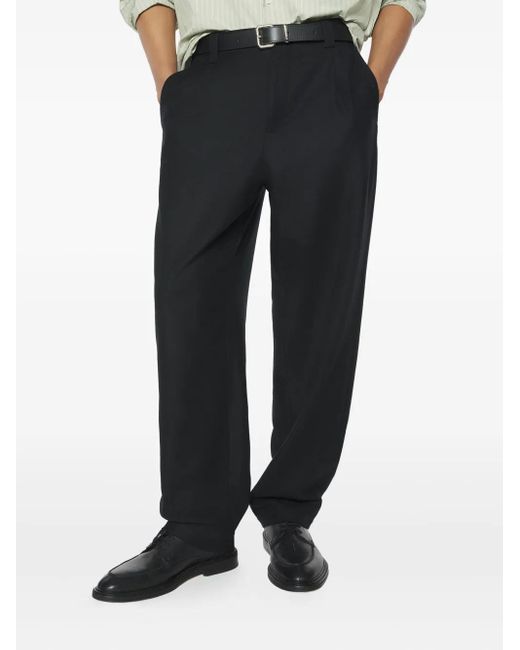 Maison Kitsuné Black Pleated Pants for men