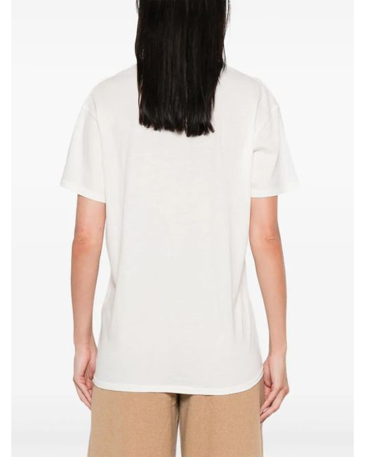 R13 T-Shirt Met Grafische Print in het White