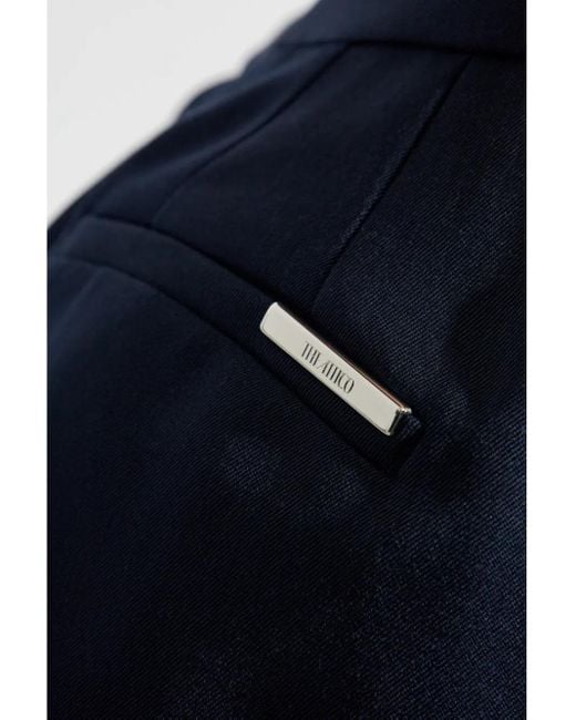 The Attico Blue Virgin-Wool Palazzo Pants