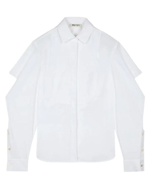 Camicia Con Ruches di Ports 1961 in White