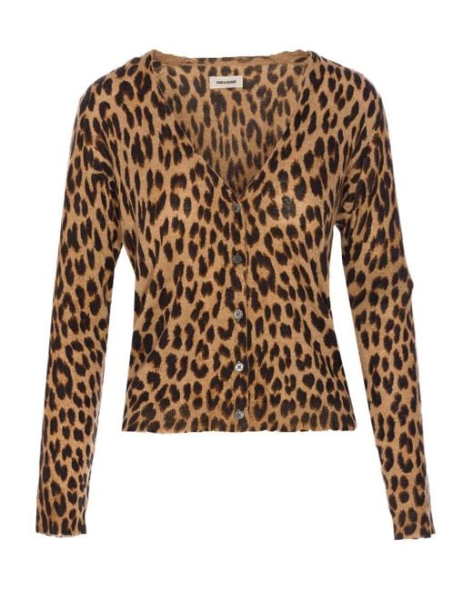 Cardigan Leopardato di Zadig & Voltaire in Brown