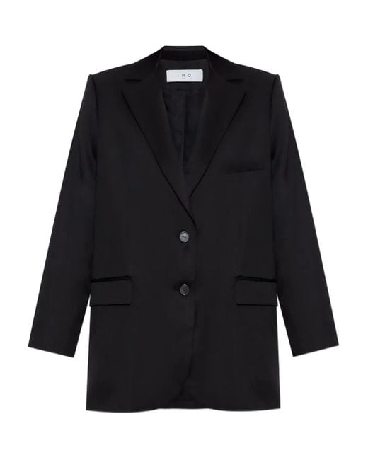 IRO Black Douny Notched-Lapel Blazer