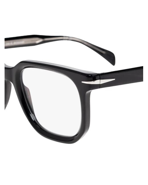 David Beckham Black Square-Frame Sunglasses for men