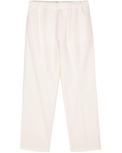 Moncler White Logo-patch Trousers for men