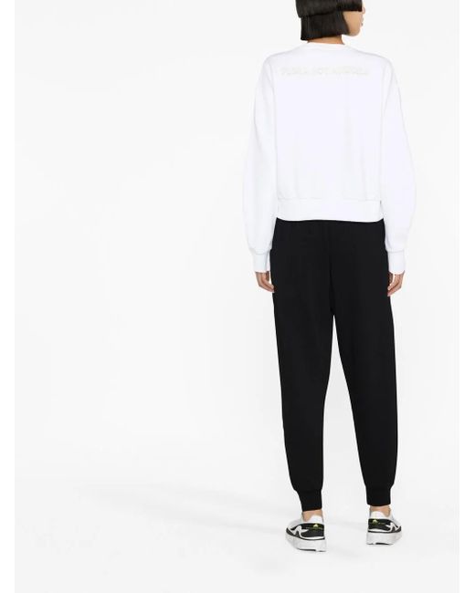 Stella McCartney Black Graphic-Print Tapered Track Pants