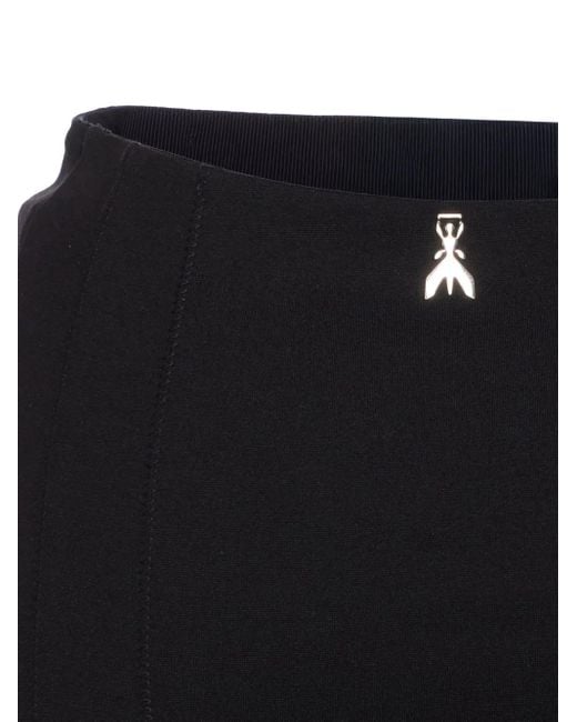 Patrizia Pepe Black Logo-Embellished Mini Skirt