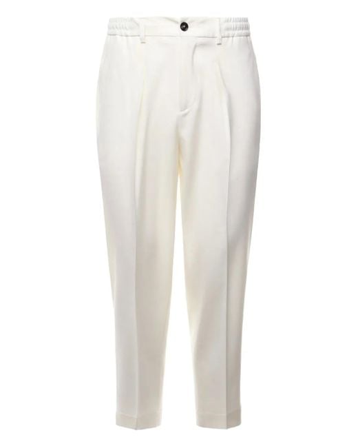 BE ABLE White Dominique Trousers for men
