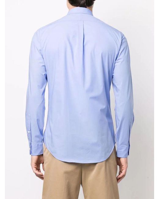 Polo Ralph Lauren Blue Classic Long Sleeve Sport Shirt for men