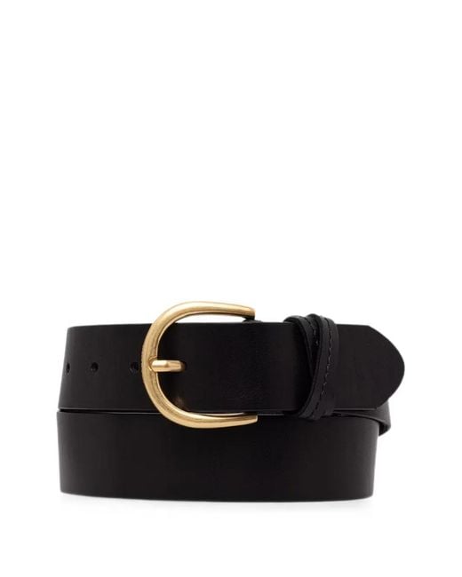 Marc O' Polo Black Buckle-Fastening Leather Belt