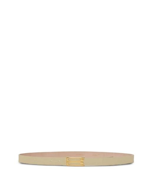 Victoria Beckham White Buckle Belt
