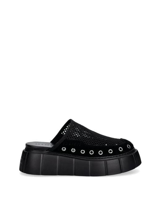 Inuikii Black Mules Matilda À Œillets
