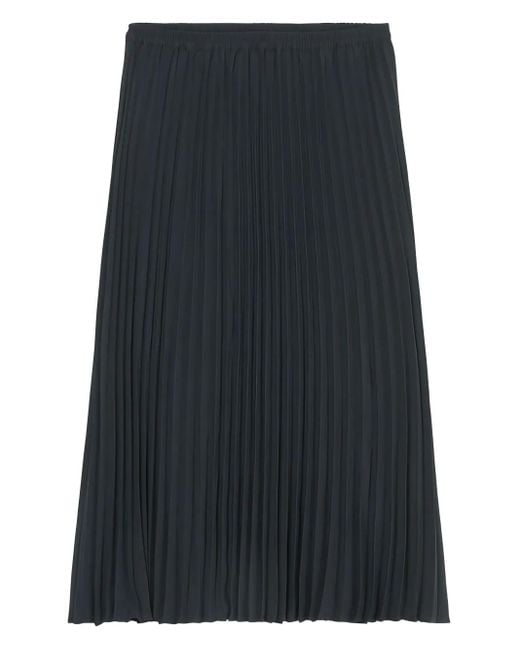 Marc O' Polo Black Pleated Midi Skirt