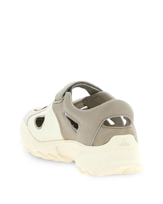 Y-3 White Cutout Embossed Logo Sandals