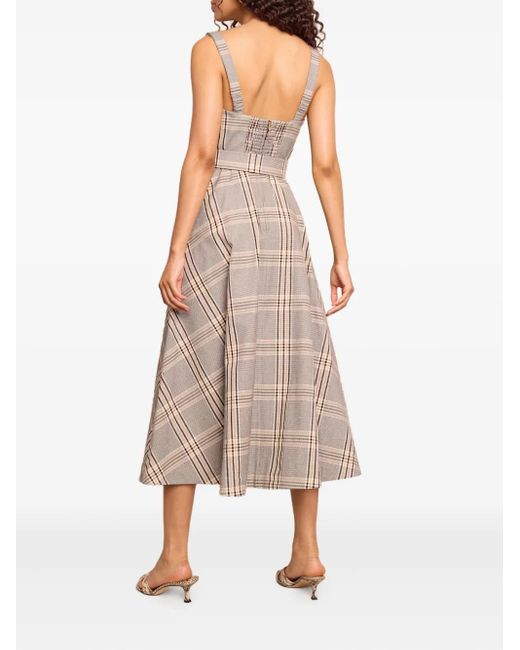 Cara Cara Gray Calypso Belted Bustier Midi Dress