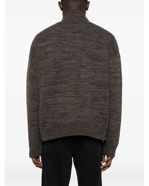 Etudes Studio Trui Met Trechterhals En Logo in het Brown