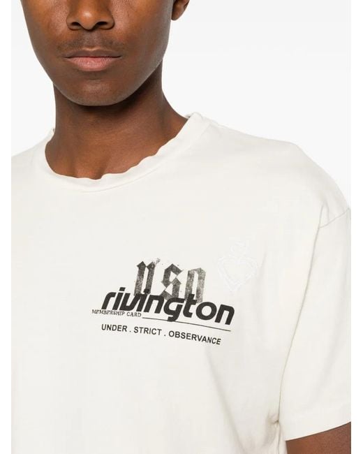 RRR123 White T-Shirt Uso À Imprimé Graphique for men